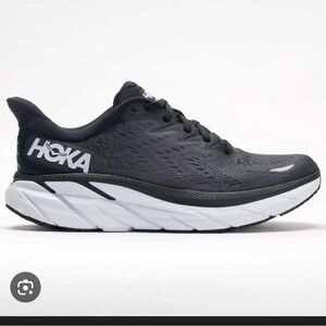Hoka black white clifton 8 shoes sz 6
